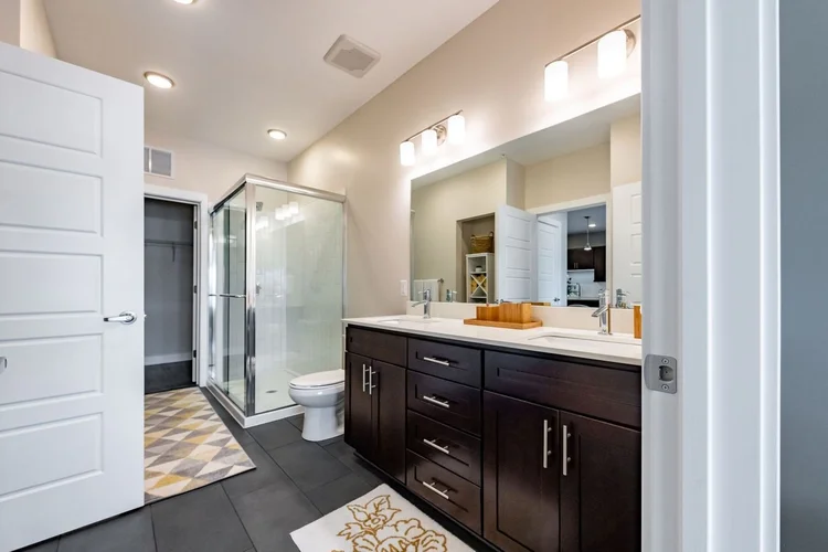 Bathroom vanity cabinets installed by CBS Cabinets in Southwest Missouri